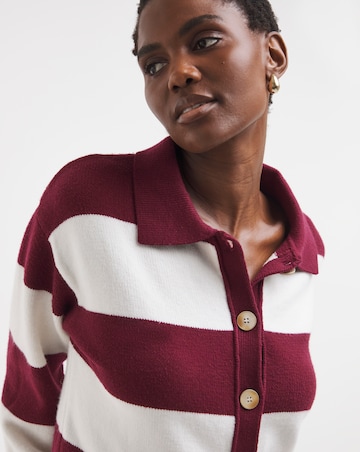 Stripe Collar Cardigan