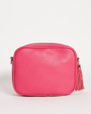Pink Zip Detail Across Body Camera Bag