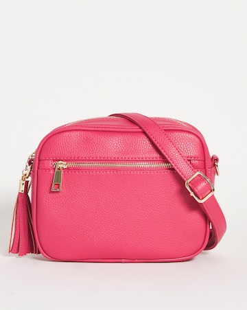 Pink Zip Detail Across Body Camera Bag
