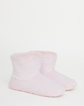 Lilo Fluffy Bootie Slippers - Wide Fit (E)