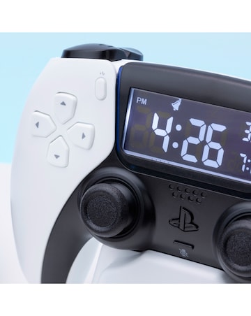 PS5 DualSense Console Controller Alarm Clock, USB-Powered with Snooze Function