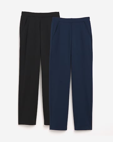 Slimma 2 Pack Pull On Tapered Trousers Short