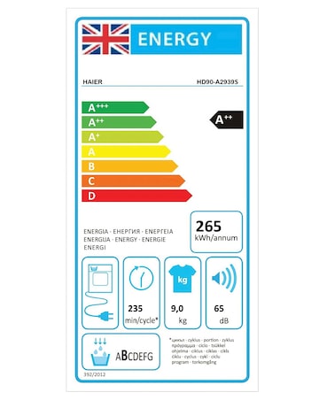 Haier Heat Pump HD90-A2939S 9kg Tumble Dryer