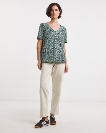 Bubble Hem Short Sleeve Top