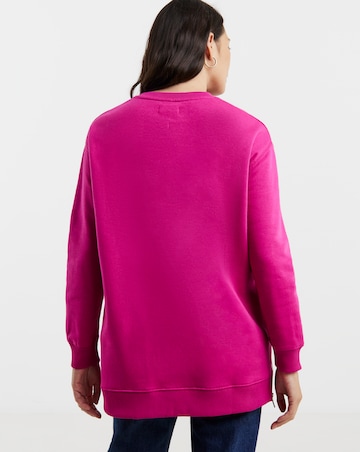 Side Zip Longline Sweatshirt