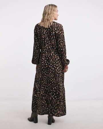 Long Sleeve Printed Maxi Dress