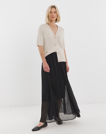 V Neck Short Sleeve Cardigan