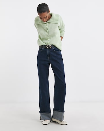 Pistacho Statement Collar Cardigan