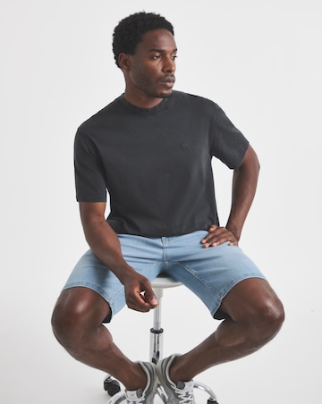 Union Garment Dyed Relaxed Fit T-Shirt-Black
