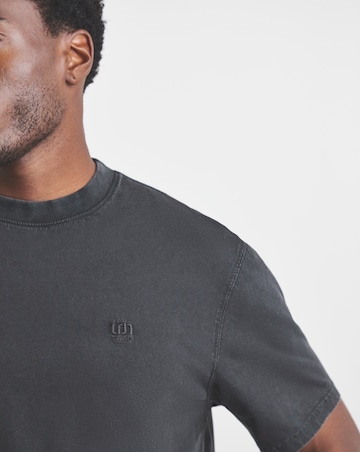 Union Garment Dyed Relaxed Fit T-Shirt-Black