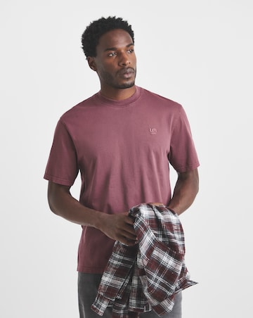Union Garment Dyed T-Shirt- Burgundy