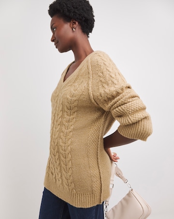 Cable V Neck Tunic