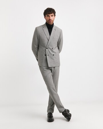 Double Breasted Puppytooth Blazer