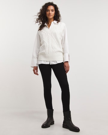 Black Stretch Jersey Denim Jeggings