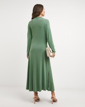 Long Sleeve Drape Detail Dress