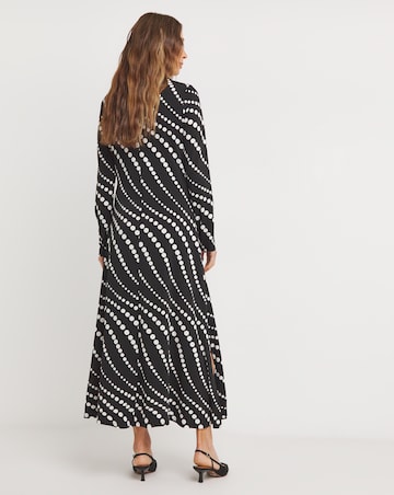 Long Sleeve Drape Detail Dress