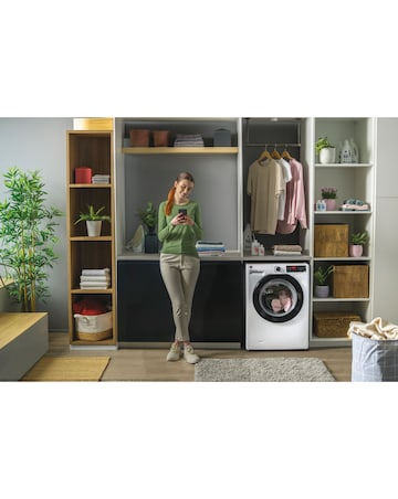Hoover H-Wash 350 H3DPS4866TAMB-80 8+6kg Washer Dryer - White + installation
