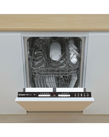 Candy Brava CDIH 2L952-80 Integrated Slimline Dishwasher 9 Place Settings Black