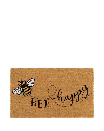 Bee Happy Coir Doormat