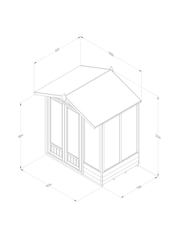4LIFE Apex Summerhouse 6x4 - Double Door - 5 Window (Home Delivery)