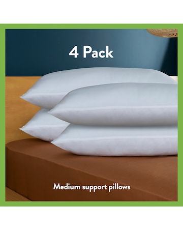 Slumberdown Anti Allergy Medium Support 4 Pack Pillows