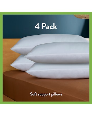 Slumberdown Anti Allergy Soft Support 4 Pack Pillows