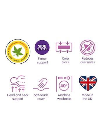 Slumberdown Super Support Anti Allergy 4 Pack Pillows