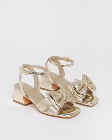 Monet Double Bow Low Block Heels - Extra Wide Fit (EEE)