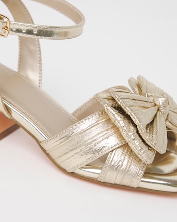 Monet Double Bow Low Block Heels - Extra Wide Fit (EEE)