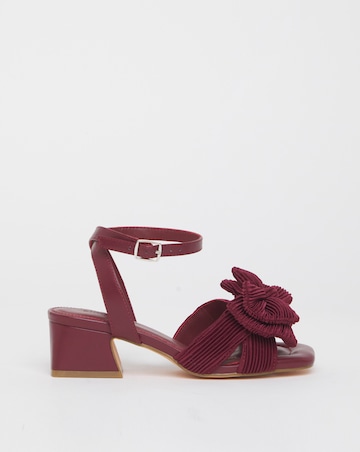 Monet Double Bow Low Block Heels - Extra Wide Fit (EEE)