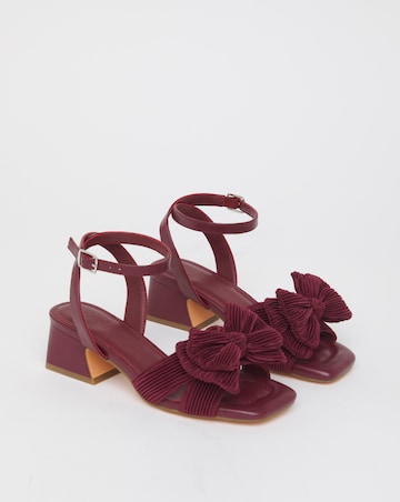 Monet Double Bow Low Block Heels - Extra Wide Fit (EEE)