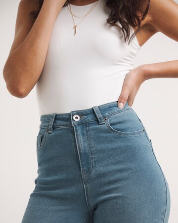 Simply Be Lexi Mid Blue High Waist Super Soft Slim Leg Jeans