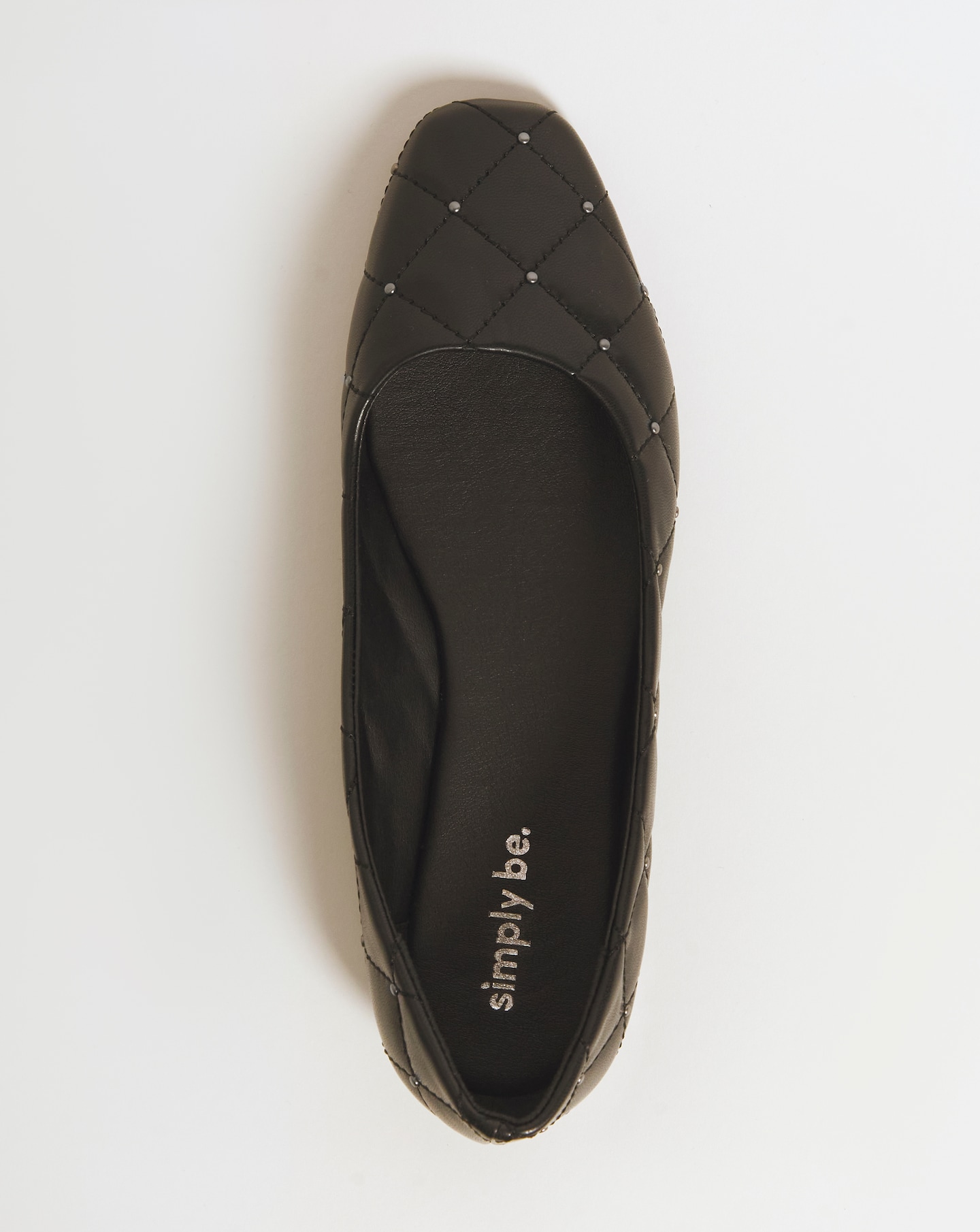 Quilted Ballerina Shoes Ex Wide Fit Marisota