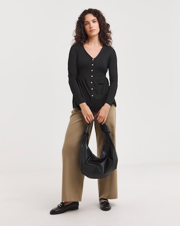 Long Sleeve Button Detail Top