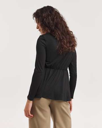 Long Sleeve Button Detail Top